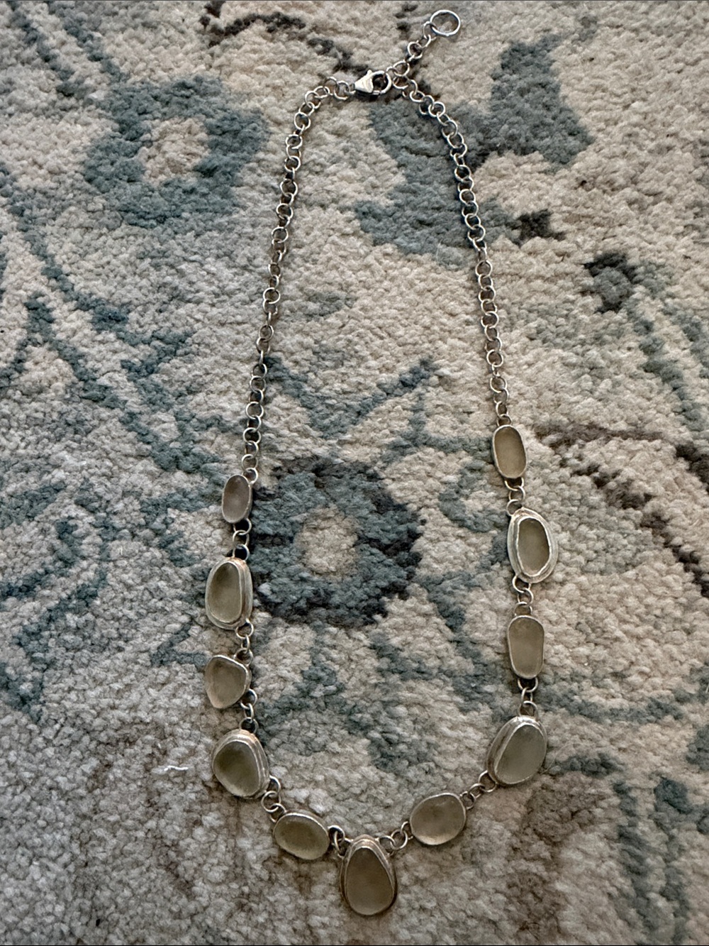 Sterling Silver Multi Oval Pendant Necklace - Elegant Women's Jewelry